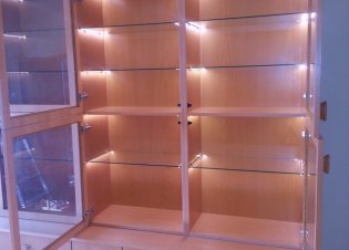 Beech display cabinet 